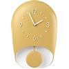 Guzzini - Home, Bell Orologio da Parete con Pendolo - Giallo Senape, 22 x 8 x h 33 cm - 168604206