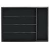 Relaxdays Portaposate da Cassetto Cucina, 5 Scomparti per Posate, HLP: 4,5x34x25 cm, Divisorio Portaoggetti, Bambù, Nero
