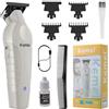KEMEI PG2299 Regolabarba e capelli da uomo professionale, zero gapped trimmer per uomo senza fili trimmer per barbieri, grigio