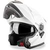 VINZ Santos Casco Modulare Moto & Scooter | Con Doppia Visiera | Certificato ECE 22.06 & PINLOCK preparato | Integrale Donna E Uomo | nelle taglie dalla XS-XXL - Bianco