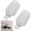 Alfven Porta Occhiali Auto, 2 Pezzi Portaocchiali da Sole Magnetico in Pelle Portaocchiali Universale in Pelle Portaocchiali da Sole per Auto per Occhiali, mappe, Biglietti (Grigio)