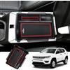 BIXUAN Compatibile con Jeep Compass Alfa Romeo Tonale 2021-2024 2025 Organizer con tappetino antiscivolo per bracciolo console centrale, Compass 2025 Organizzatore interno per riduzione del rumore