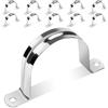 Caianwin Fascette tubo in acciaio inox, 60 mm, 10 pezzi, fascette a U per tubi con diametro di 60 mm, resistenti alla corrosione e robuste, per acqua, gas e cavi