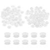 PATIKIL Viti Di Plastica M5x3mm, 50 Set Viti A Bottone Di Plastica Chicago Screws Rivetto A Bottone Press-on Per Album Fotografici Cartonaggio E Scrapbook In Pelle, Bianco