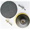 SIO 2x Platorello 75 mm M10 con Gambo per Trapano - Attacco a Strappo (Tipo Velcro) - Supporto Disco Abrasivo per Legno Metallo Carrozzeria - Set 2 Pezzi