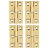 YOFASEN Cerniere in Rame - Cerniere Piccolo Cerniera Armadio Porta Cassetto Finestra Cassetta Degli Attrezzi Cerniera per Mobili, Oro, 1.5 pollici(38x23x1.2mm) - 4pcs