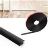 Flintronic Striscia di Soglia, 3.5CM*3M PVC Striscia di Transizione per Pavimenti, per Finiture di Moquette, Soglia di Transizione, per Pendenza di Soglia da 10 mm(Nero)