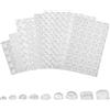 Cotepi 382 Pezzi Gommini Silicone, Ammortizzatore di Colpi, Gommini Paracolpi,Adesivi, Trasparente Ammortizzatore di Colpi, Paracolpi per Porte, Mobili, Laptop, Cassetti, Armadi