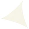 Easycomfort Tenda Parasole Triangolare 4x4x4 m in Tessuto Anti-UV Impermeabile Beige per Esterni