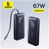Baseus Power Bank 67W 20000mAh Ricarica Rapida con Cavo Type-C Retrattile Integrato per Laptop iPhone 17 16 15 Pro Max Samsung