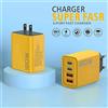 NONE Caricatore da Muro USB Type-C PD a Ricarica Rapida da 120W per iPhone 16/15/14 Xiaomi Huawei Redmi Oneplus - Caricabatterie Veloce Multiplo