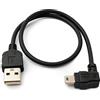 System-S Cavo USB 2.0 30 cm Mini B femmina a tipo A adattatore angolare nero