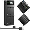 NEEWER Caricabatterie Rapido Dual USB con 2 Batterie NP-F970 di Ricambio da 6600 mAh, Compatibile con Sony NP-F970 F960 F950 F770 F750 F570 F550, Handycam e NEEWER Led Light, Monitor