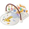 TUMAMA Baby Floor Palestre Tappetini Attività PalestraSuoni Luci Musica Calcia e Suona Piano Bambini Sonagli Appesi Tappetino Strisciante Morbido e Spesso Bambino Neonato Regali di Festa