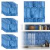 keyuancan Piastrelle Adesive Bagno, Piastrelle Adesive, Paraschizzi Cucina Adesivo, Mattonelle Adesiveo, Pannelli Pvc per Pareti Bagno per Bagni, Cucine, Soggiorni, 12 Pezzi, 20 x 20cm, Blu