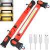 HTBAKOI Lampada da Lavoro LED Ricaricabile Officina Torcia con Magnetico e Gancio Calamita Meccanico Luce Portatile Auto 5000mAh Batteria Supporta la Ricarica in Uscita per Riparazione Auto Emergenza [Rosso]