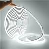 KISUFU Striscia LED COB Neon da 230 V, 288 LED/m, impermeabile, IP65, ogni 50 cm, 220 V, con interruttore ON/OFF per cucina, bagno, banco da lavoro, fai da te, decorazione esterna, colore bianco, 3 m