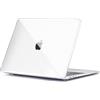 TECOOL Cover per MacBook Air M1 (A2337) e MacBook Air 13 Pollici Retina 2020 2019 2018 (A2179 A1932), Custodia Rigida Protettiva Sottile in Plastica Superficie Liscia, Trasparente