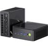 GMKtec Mini PC Ryzen 7 8845HS (8C/16T, fino a 5.1Ghz) K8 Plus 32 GB DDR5 1TB SSD Mini Computer con Quadruplo display 4K|Tipo-C|WiFi 6|BT 5.2 |Oculink|Doppia scheda di rete 2,5G|HDMI 2.1|USB4
