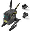 GravaStar Caricabatterie rapido GaN Alpha da 65W, caricabatterie rapido a 3 porte con presa multipla da viaggio, caricabatterie universale per UK/EU/USA, per iPhone, MacBook, iPad (Nero)