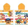 Character World Paw Patrol, asciugamano poncho ufficiale con cappuccio, super morbido, design soleggiato con Chase, macerie e Skye, accappatoio perfetto per casa, bagno e spiaggia, 55 x 50 cm