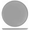 H&H Set 6 Piatti Pizza, Stoneware, Grigio, cm33
