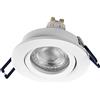 OSRAM Spot Set Faretto LED da incasso flessibile 4,5W Bianco, 2700K Bianco caldo, Alluminio, Montaggio a scatto orientabile, Set di 3