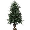 himaly Alberi di Natale Artificiali Verde 120 cm, 2 Tipi di Foglie di Pino, 320 Punte, Foglie di Albero di Natale in PVC/PE da 4 Piedi con Base retrò per Decorazioni Natalizia