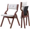 VEVOR Sedie Pieghevoli in Legno con Cuscino, Set da 2, Sedia Pieghevole Portatile con Struttura in Legno, per Cucina, Ufficio, Matrimonio, Festa, Sala da Pranzo, Montaggio Facile, Bianco