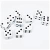 Jonami 10X Dadi da Gioco 6 Facce Bianchi 16mm Acrilico - Set per Giochi da Tavolo, Roleplay, Accessori Classici