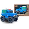 Cicili Camion della Polizia Giocattolo in Bioplastico (Paglia di Frumento) - Camion Giocattolo Ecologico per Bambini ≥18 Mesi, Resistente e Non Tossico, Camion di Polizia Azzurro