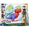 SPIDEY AND HIS AMAZING FRIENDS Hasbro Marvel Spidey e i suoi fantastici amici, Dino-Webs, set con action figure Spider-Man di Spidey-Rex e Miles Spin Morales