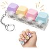 TaimeiMao Tastiera antistress, portachiavi con luce LED, divertente e colorata, clicker antistress, per uomini e donne, per la decompressione e la decorazione