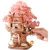 Puzzle 3D Casa Sakura Sull'Albero, Puzzle Legno per Adulti 535 Pezzi, Kit per Co