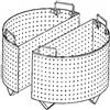 Colapasta 2 settori per pentola 50 litri - fori diametro 5 mm