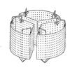 Colapasta/Colariso 3 settori per pentola 100 litri - fori diametro 3 mm