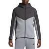 Nike Felpa da Uomo con Cappuccio e Zip Tech Fleece Grigio