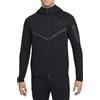 Nike Felpa da Uomo con Cappuccio e Zip Tech Fleece Nera
