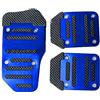 BININBOX Copri Pedali per Auto Frizione Freno e Acceleratore in Lega di Alluminio (Blu, Trasmissione Manuale)