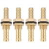 Briny River 4 Pezzi Da 8 Mm Motorsport Bulkhead Barb Fitting In Ottone Con Rondella In Silicone Per Tubi Del Carburante