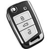 Ceeyoll Porta Chiavi Guscio Chiave Smart,Guscio Chiave Auto con Portachiavi,Custodia Protettiva Chiave Auto Cover Guscio Chiave Auto Adatto a VW Volkswagen Golf Polo Tiguan Sedili Leon Cupra.