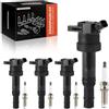 Frankberg 4x Bobina di accensione + 4x Candela di accensione Benzina Compatibile con i20 GB IB PB PBT 1.2L 2012-2025 Picanto JA TA 1.2L 2011-2025 Rio III UB 1.2L 2011-2016 Replace# 2730103110