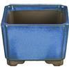 Vaso per bonsai Giapponese Morrisan quadrato in gres smaltato azzurro 9x9x5,5 cm - B03-3-2A