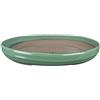 Vaso per bonsai Giapponese Morrisan ovale in gres smaltato verde 38,5x29,5x5 cm - B00-17b
