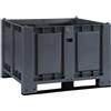 Cargopallet 700 PLUS grigio industriale con 2 travette, 1200x1000xh830