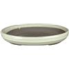 Vaso per bonsai Giapponese Morrisan ovale in gres smaltato bianco 38,5x29,5x5 cm - B00-16b