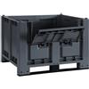 Cargopallet 700 PLUS grigio industriale con sportello e 2 travette, 1200x1000xh830