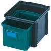 Cassettiera Rho K3 nera con cassetto verde, 155x250xh120