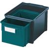 Cassettiera Rho K4 nera con cassetto verde, 215x350xh155