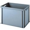 Contenitore in plastica Delta Mec 70 grigio con maniglie passanti, 600x400xh400